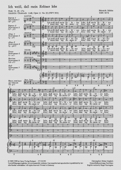 Ich weiss, dass mein Erlöser lebt SWV393 von Heinrich Schütz (Download) 