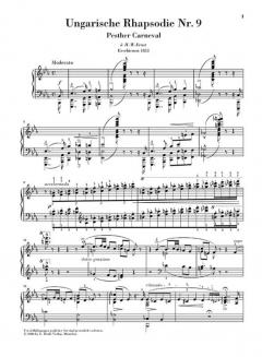 Ungarische Rhapsodie Nr. 9 von Franz Liszt 