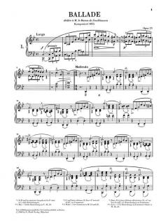 Balladen von Frédéric Chopin 