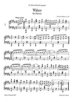 16 Walzer op. 39 von Johannes Brahms 