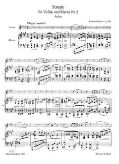 Sonate Nr. 2 A-dur op. 100 von Johannes Brahms 