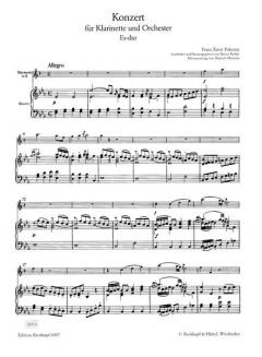 Klarinettenkonzert Es-Dur von Franz Xaver Pokorny 