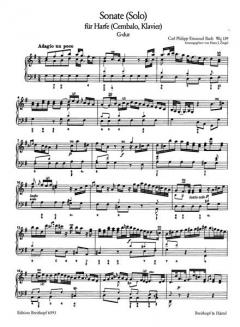 Sonate (Solo) G-dur Wq 139 (H. 563) von Carl Philipp Emanuel Bach 