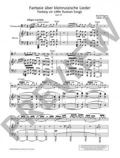 Fantasie über kleinrussische Lieder g-Moll op. 43 von David Popper 