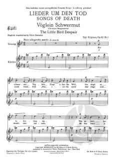 Lieder um den Tod op. 62 von Yrjö Kilpinen 