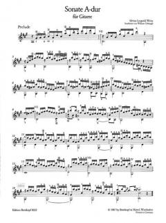 Sonate A-dur von Silvius Leopold Weiss 