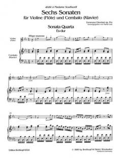 6 Sonaten op. 4a Heft 2 von Tommaso Giordani 