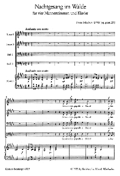 Nachtgesang im Walde op. post. 139 D 913 (Franz Schubert) 