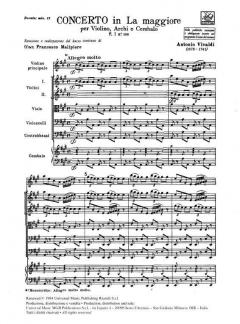 Concerto A-Dur F 1/106 T 245 RV 350 (Antonio Vivaldi) 