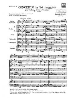 Concerto G-Dur F 1/107 T 247 RV 312 (Antonio Vivaldi) 
