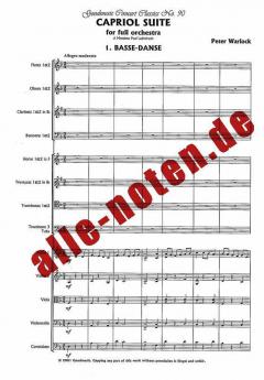 Capriol Suite for Full Orchestra von Peter Warlock im Alle Noten Shop kaufen