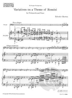 Variationen über ein Thema von Rossini von Bohuslav Martinu 