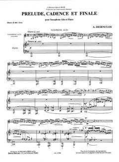 Prelude Cadence et Finale von Alfred Desenclos 