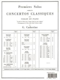 Premiers Solos Concertos - Classiques: No. 1 von Conradin Kreutzer für Violine und Klavier im Alle Noten Shop kaufen