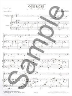 Ode Rose (2'15') (Cycle 1) Pour Clarinette Si B et Piano von Bruno Rossignol 