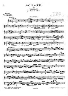 Sonate von Georg Philipp Telemann für Oboe und Klavier im Alle Noten Shop kaufen