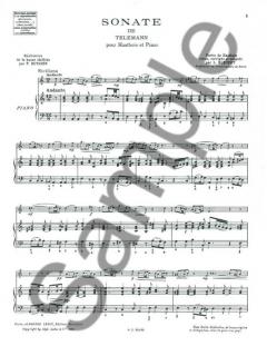 Sonate von Georg Philipp Telemann für Oboe und Klavier im Alle Noten Shop kaufen