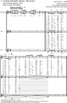 Tormis: 8 estnische lyrische Volkslieder (Download) 