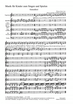 Vier Chorsätze für Kinderchor 