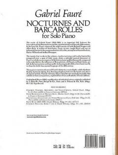Nocturnes and Barcarolles for Solo Piano von Gabriel Fauré 