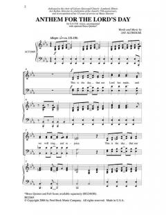 Anthem For The Lord's Day (Jay Althouse) 