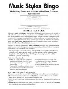 Music Styles Bingo von Cheryl Lavender im Alle Noten Shop kaufen