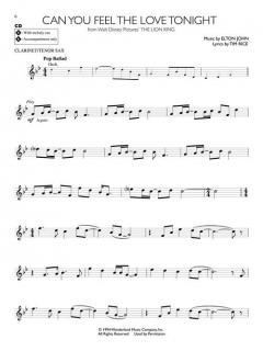 Disney Solos For Clarinet/Tenor Sax 