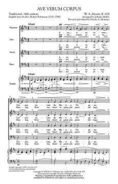 Ave Verum Corpus von Wolfgang Amadeus Mozart 