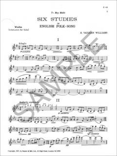 Six Studies In English Folk Song von Ralph Vaughan Williams 