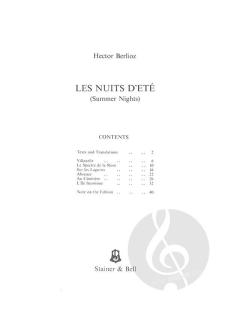 Les Nuits d'Eté von Hector Berlioz 