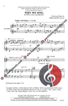 Why We Sing von Greg Gilpin (Download) 