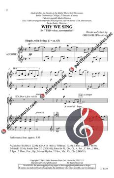 Why We Sing von Greg Gilpin (Download) 