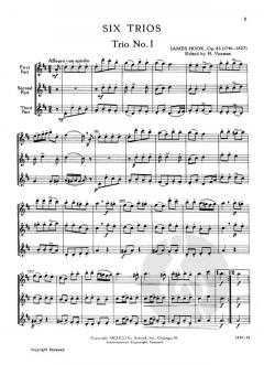 6 Trios for 3 Flutes, Op. 83 von James Hook 