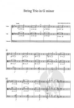 Streichtrio g-Moll von Jean Sibelius für Streichtrio im Alle Noten Shop kaufen (Partitur)