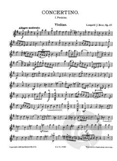 Concertino In e Minor Op. 47 von Leopold Josef Beer 