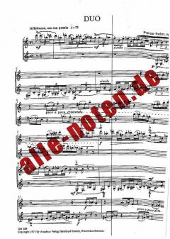 Duo für 2 Klarinetten in B op. 120 von Peter Escher 