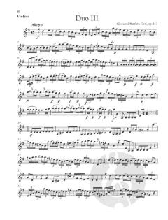 3 Duos op. 1 für Violine und Violoncello von Giovanni Battista Cirri 