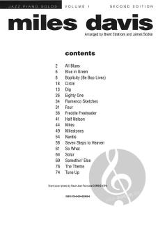 Jazz Piano Solos Series Vol. 1: Miles Davis - 2nd Edition 