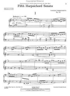 Fifth Harpsichord Sonata For Harpsichord Op.152 (Vincent Persichetti) 