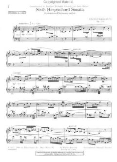 Sixth Harpsichord Sonata Op.154 (Vincent Persichetti) 