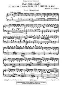 Cadenzas To Piano Concertos from the Classical Repertoire von Robert Casadesus 