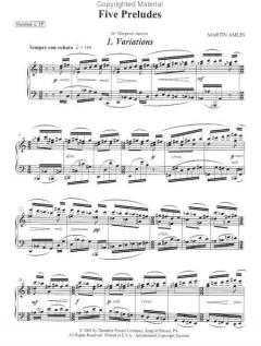 Five Preludes for Piano von Martin Amlin 