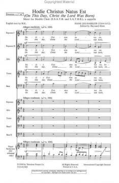 Hodie Christus Natus Est (Hans Leo Haßler) 