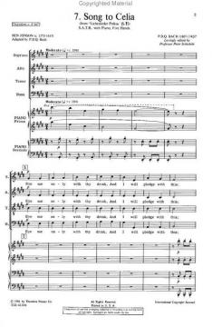7. Song To Celia (From Liebeslieder Polkas [S. 2/4] (P. D. Q. Bach) 