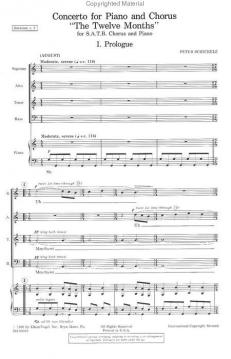 Concerto For Piano And Chorus The Twelve Months (Peter Schickele) 