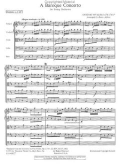 Baroque Concerto op. 3/12 von Antonio Vivaldi für Streichorchester im Alle Noten Shop kaufen