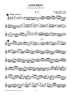 Violin Concerto In A Minor BWV 1041 von Johann Sebastian Bach im Alle Noten Shop kaufen