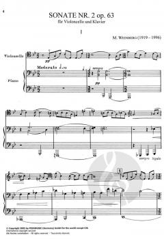 Sonate für Violoncello und Klavier Nr. 2 op. 63 (1959) von Mieczyslaw Weinberg im Alle Noten Shop kaufen