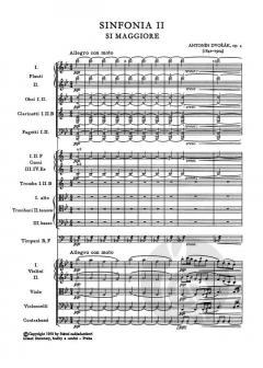 Symphonie Nr. 2 B-Dur op. 4 von Antonín Dvorák 