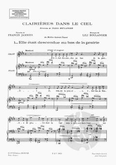 Clairieres Dans le Ciel von Lili Boulanger 